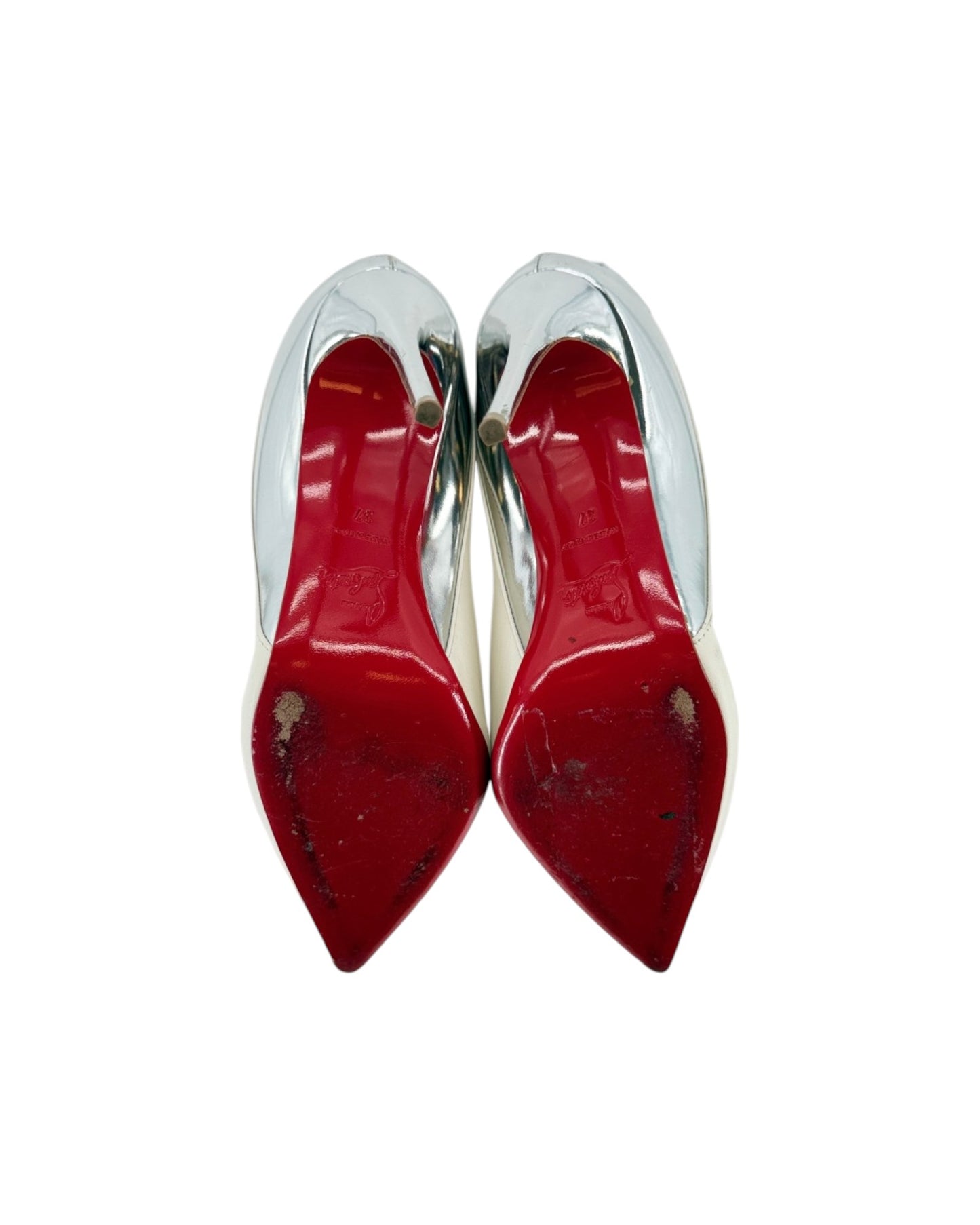 Christian Louboutin Delicotte 100 Smooth & Mirrored Leather Ankle Boots