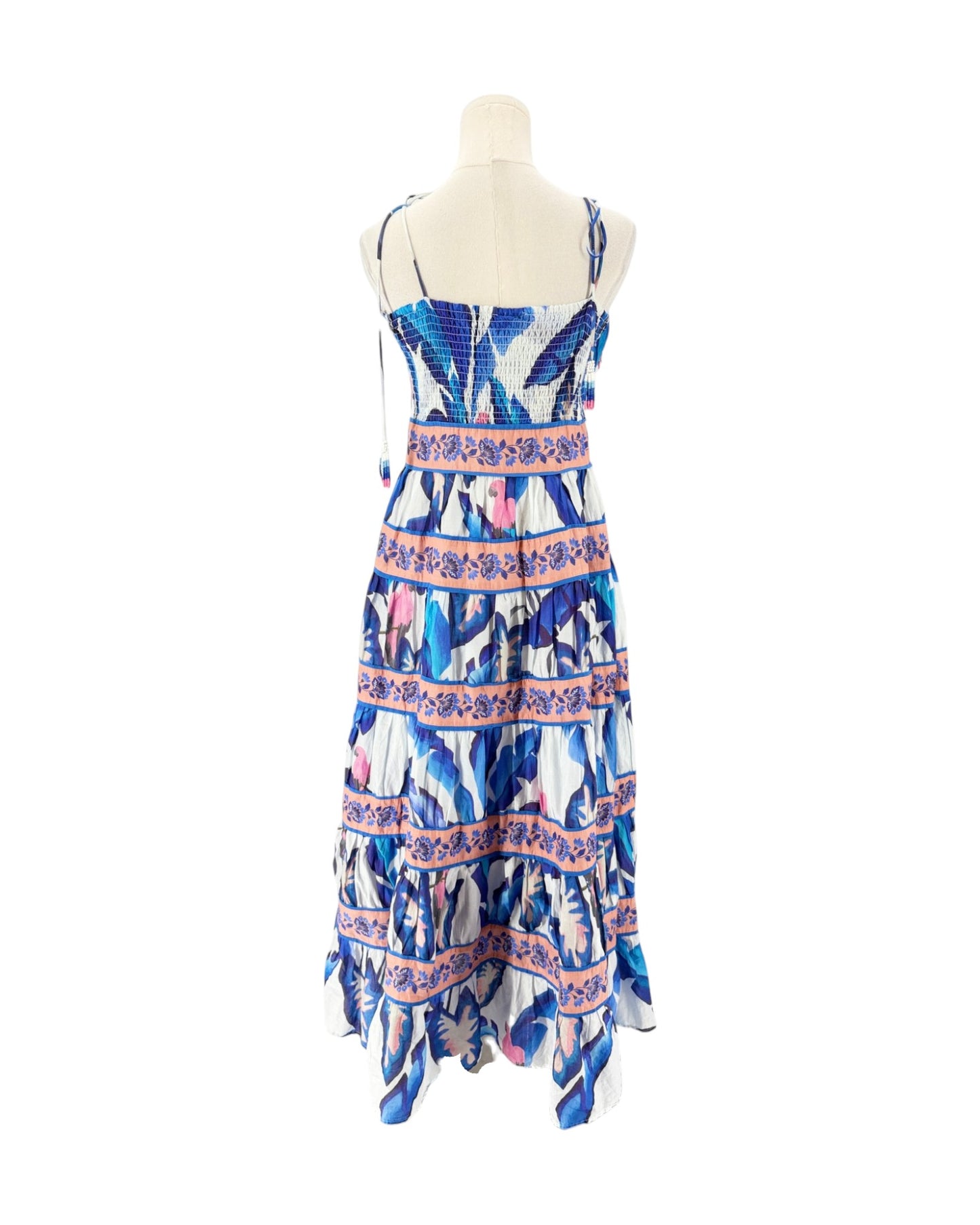 Floral midi dress on white background