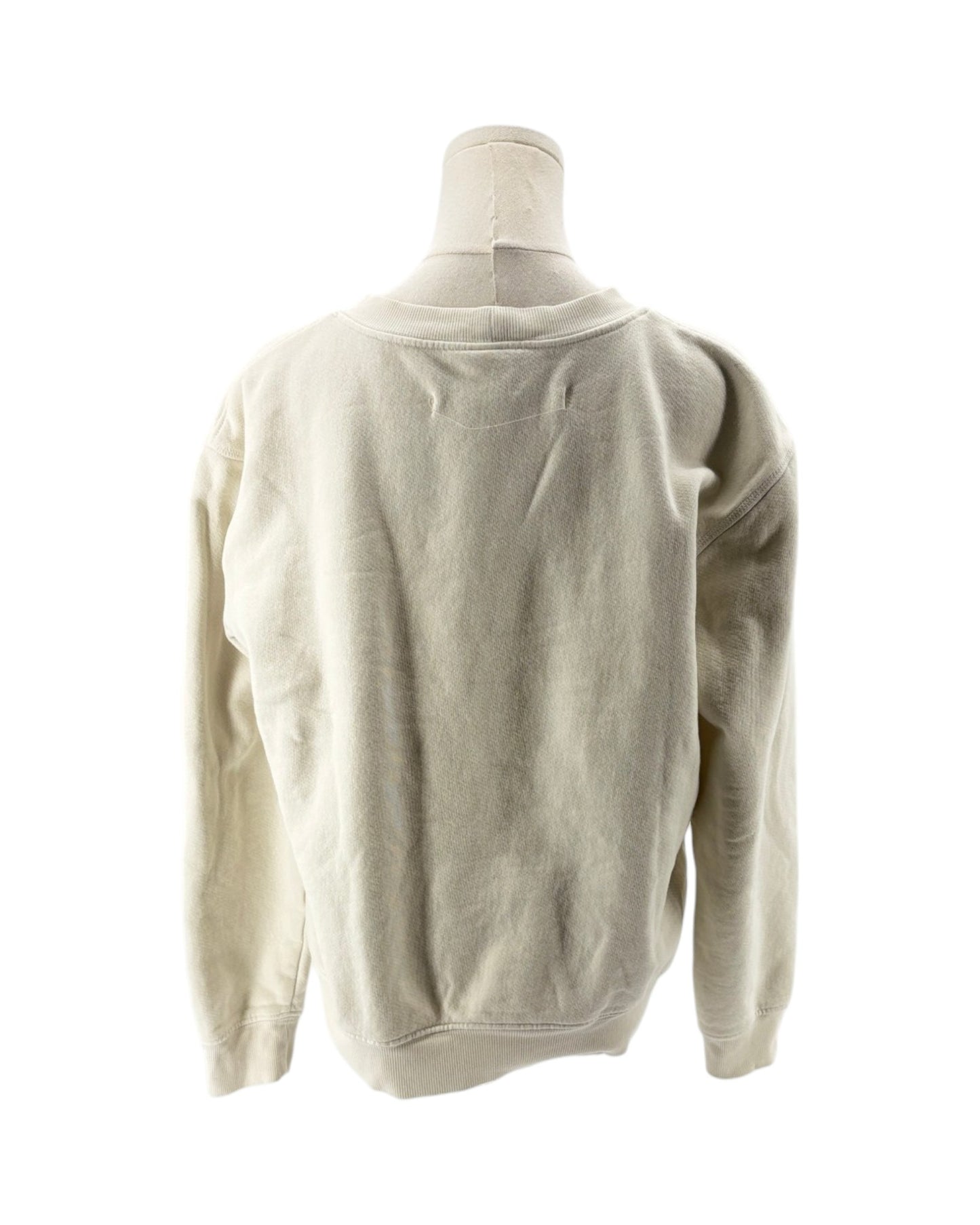 Cream sweatshirt on a mannequin on a white background