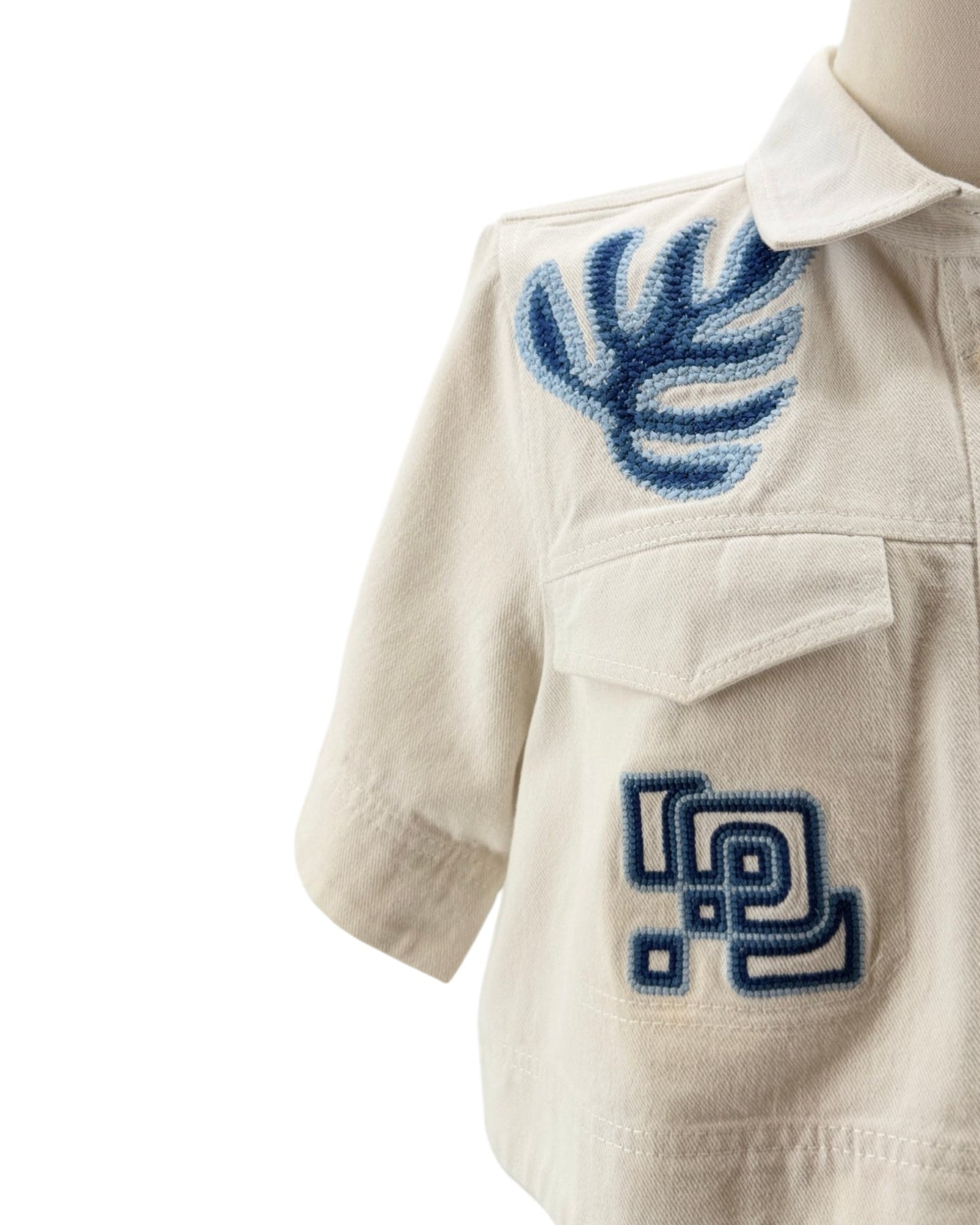 Aje Esprit Embroidered Denim Shirt