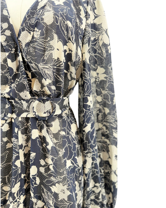 Floral patterned garment on a white background