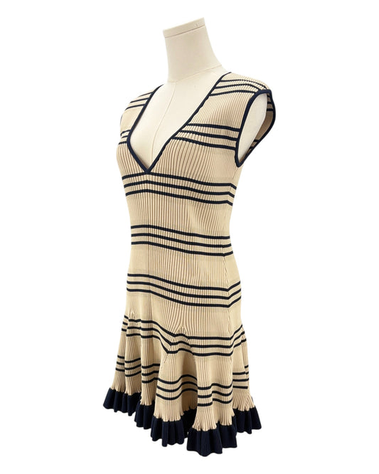 Alice McCall beige and black striped dress 