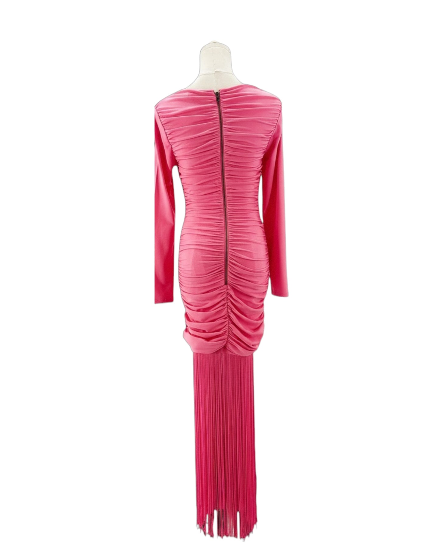 Alice + Olivia Katherine Fringe-Trim Mini Dress