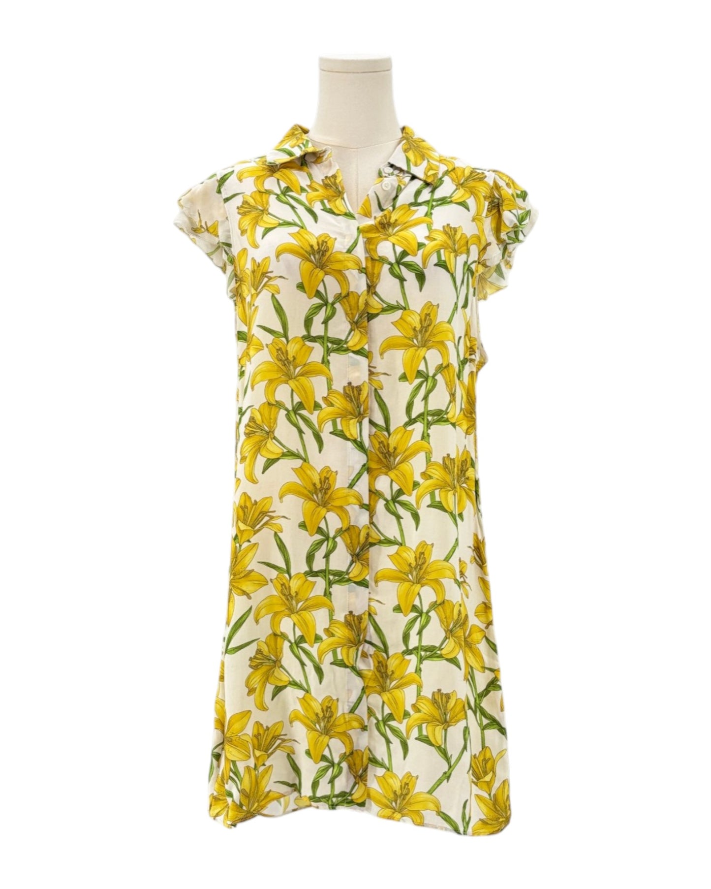 Alice & Olivia yellow floral dress