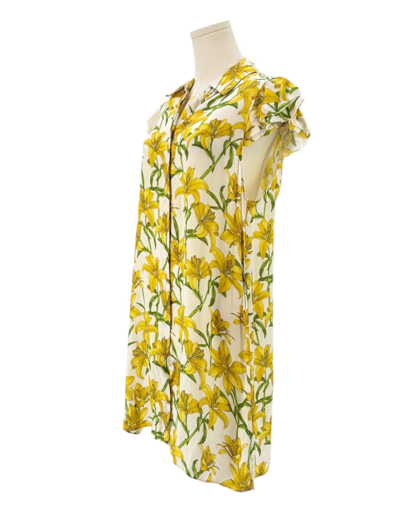 Alice & Olivia yellow floral dress