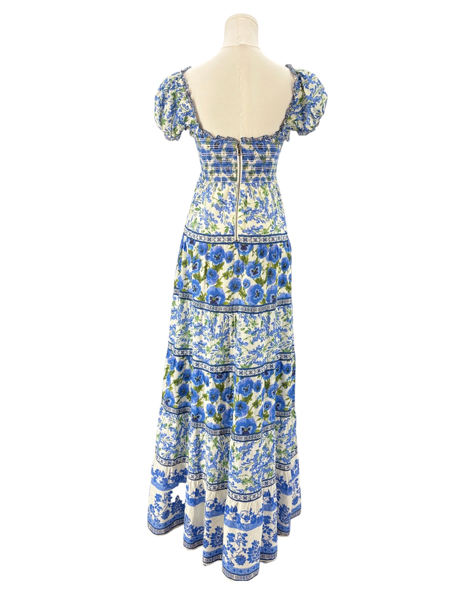 Alice + Olivia blue floral dress 