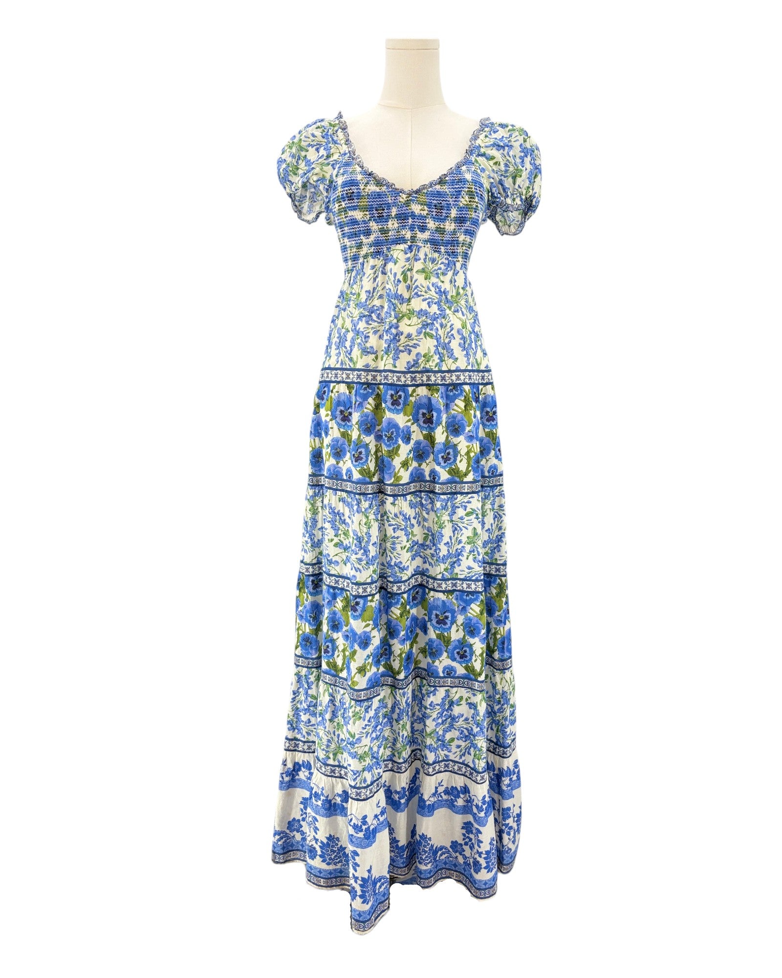 Alice + Olivia blue floral dress 