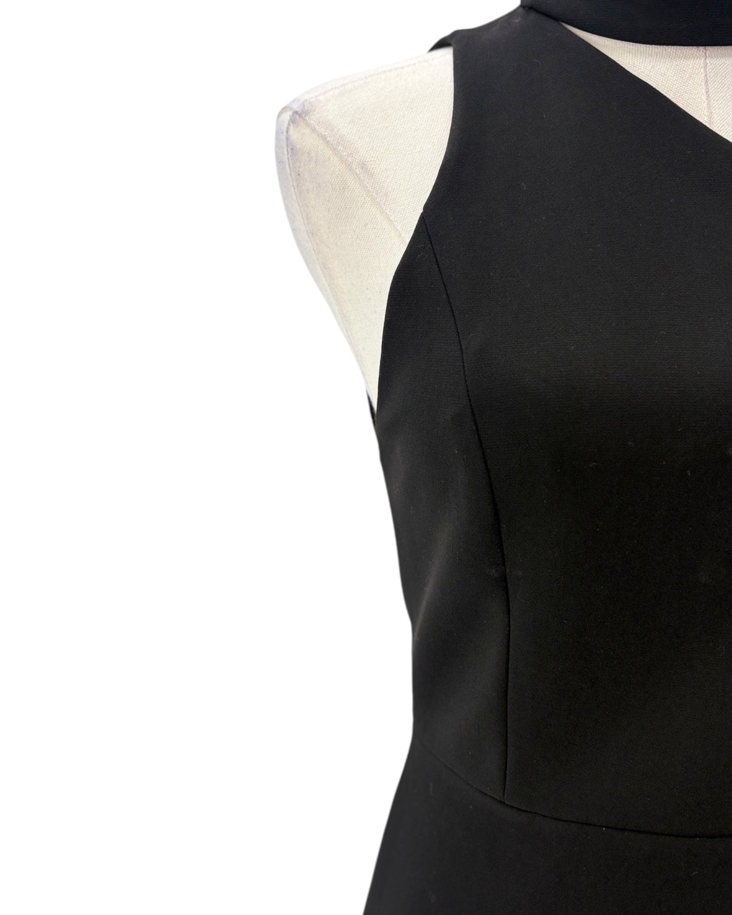 Alice and Olivia Black Halterneck Cutout Dress