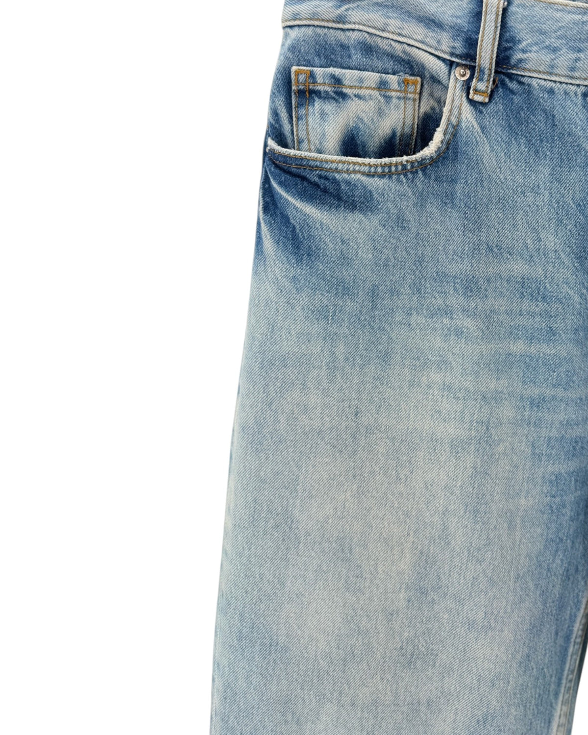 Denim jeans on a white background