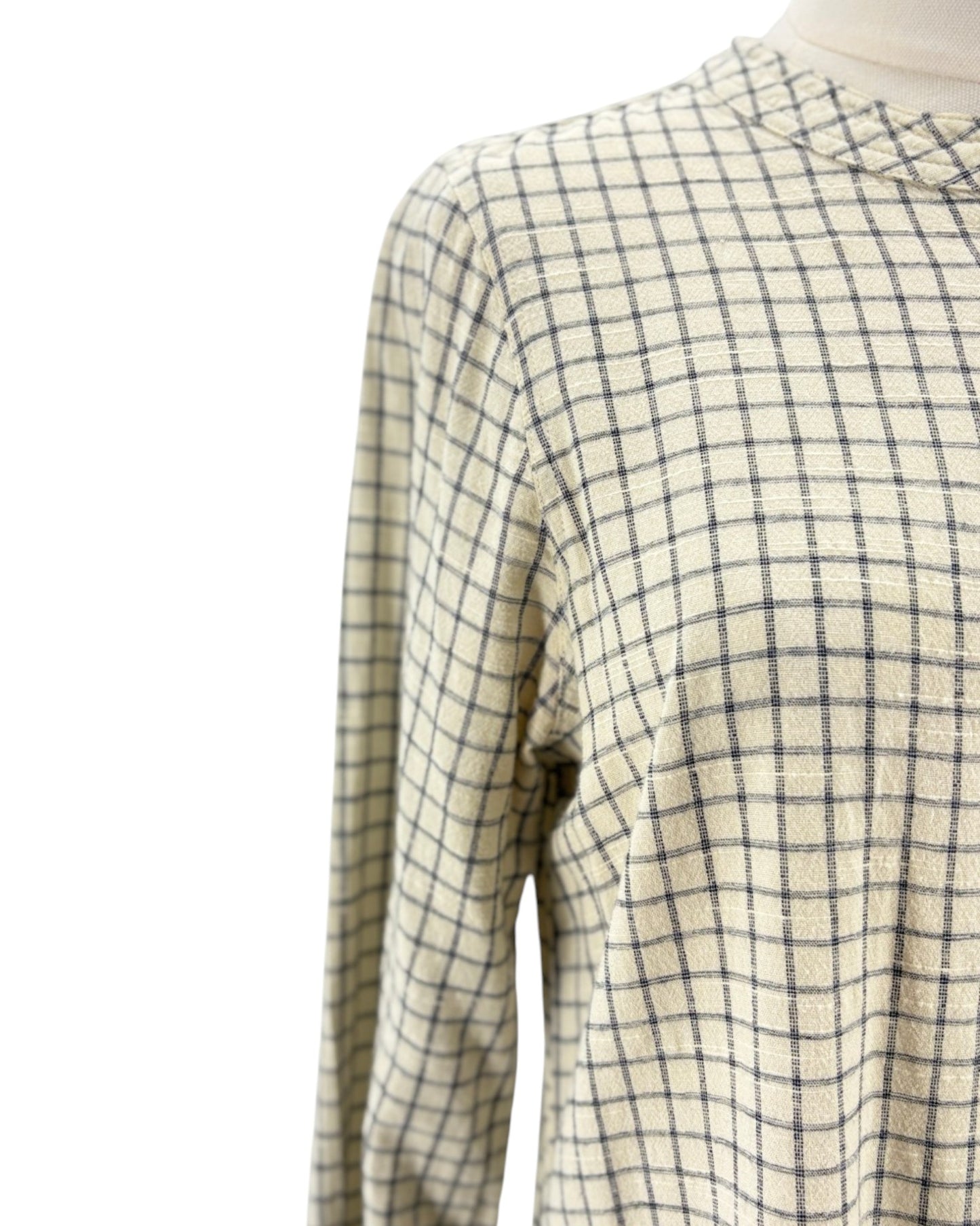Plaid dress with a white background