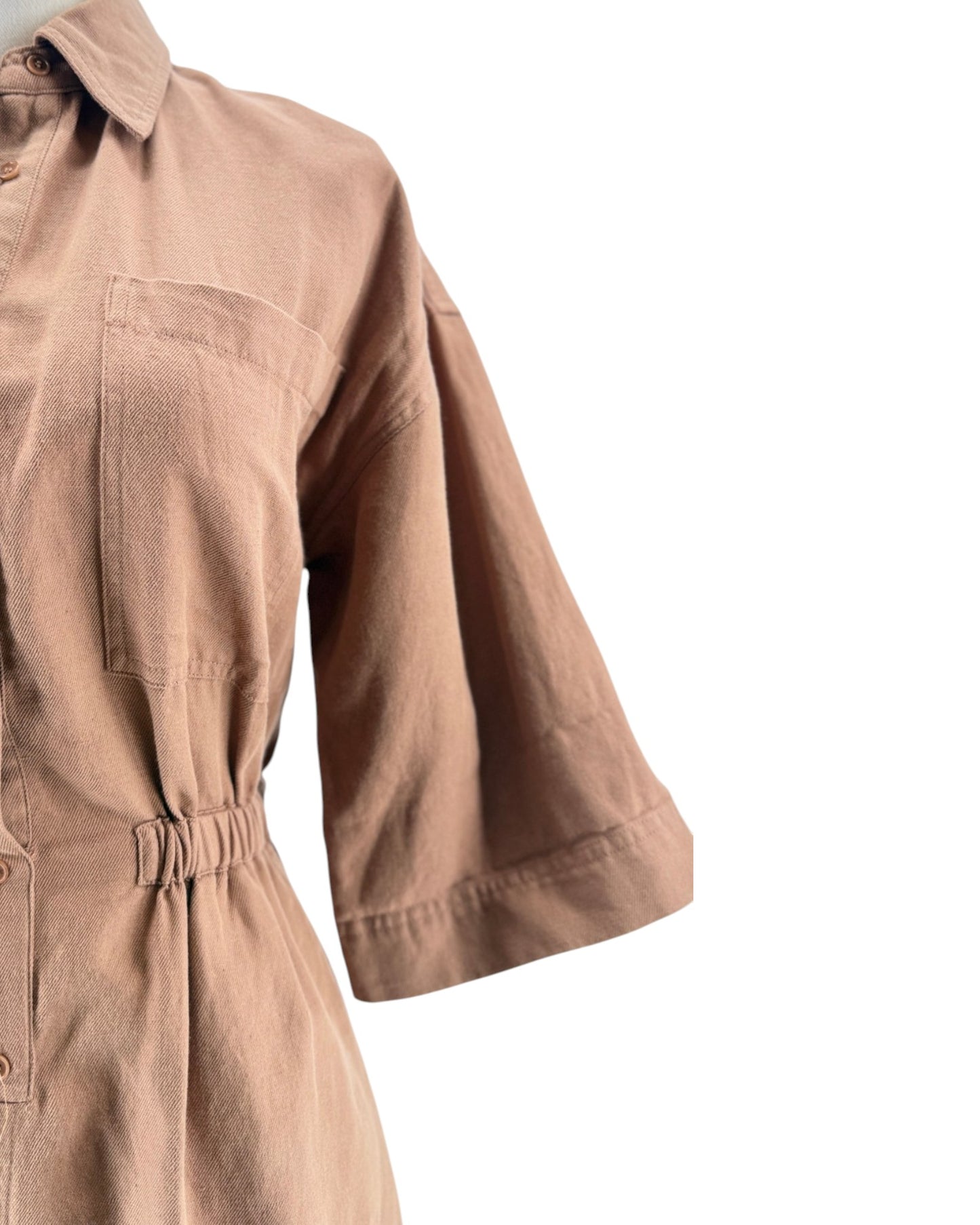 Brown dress on a white background