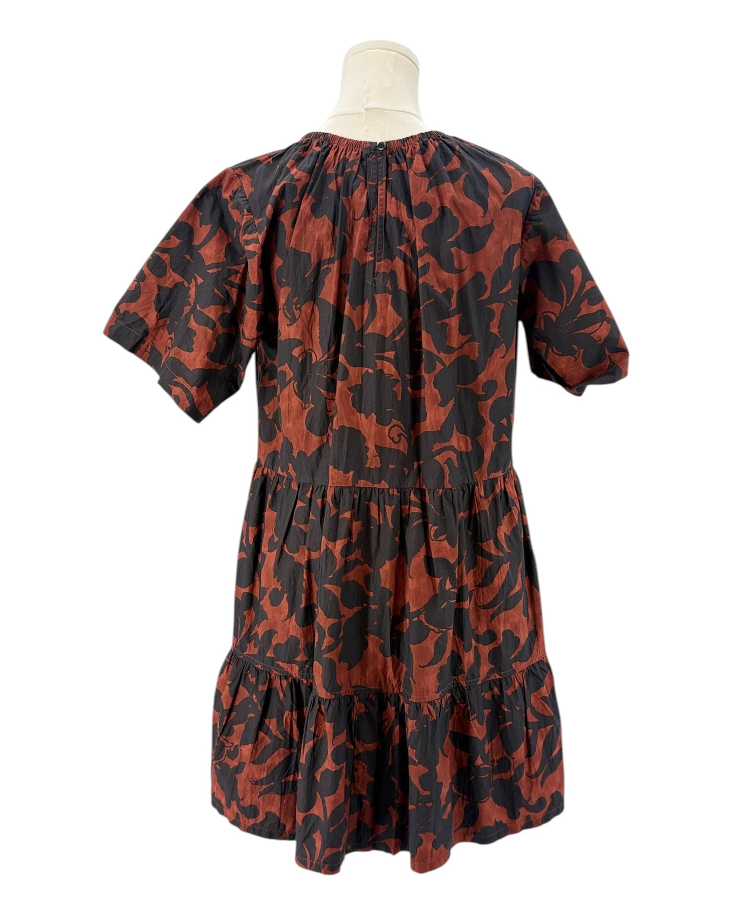 Apiece Apart brown and black patterned mini dress 