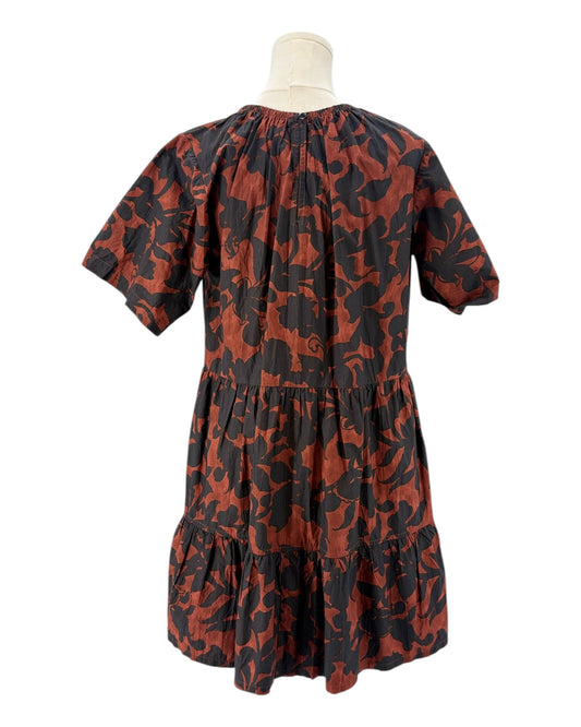 Apiece Apart brown and black patterned mini dress 