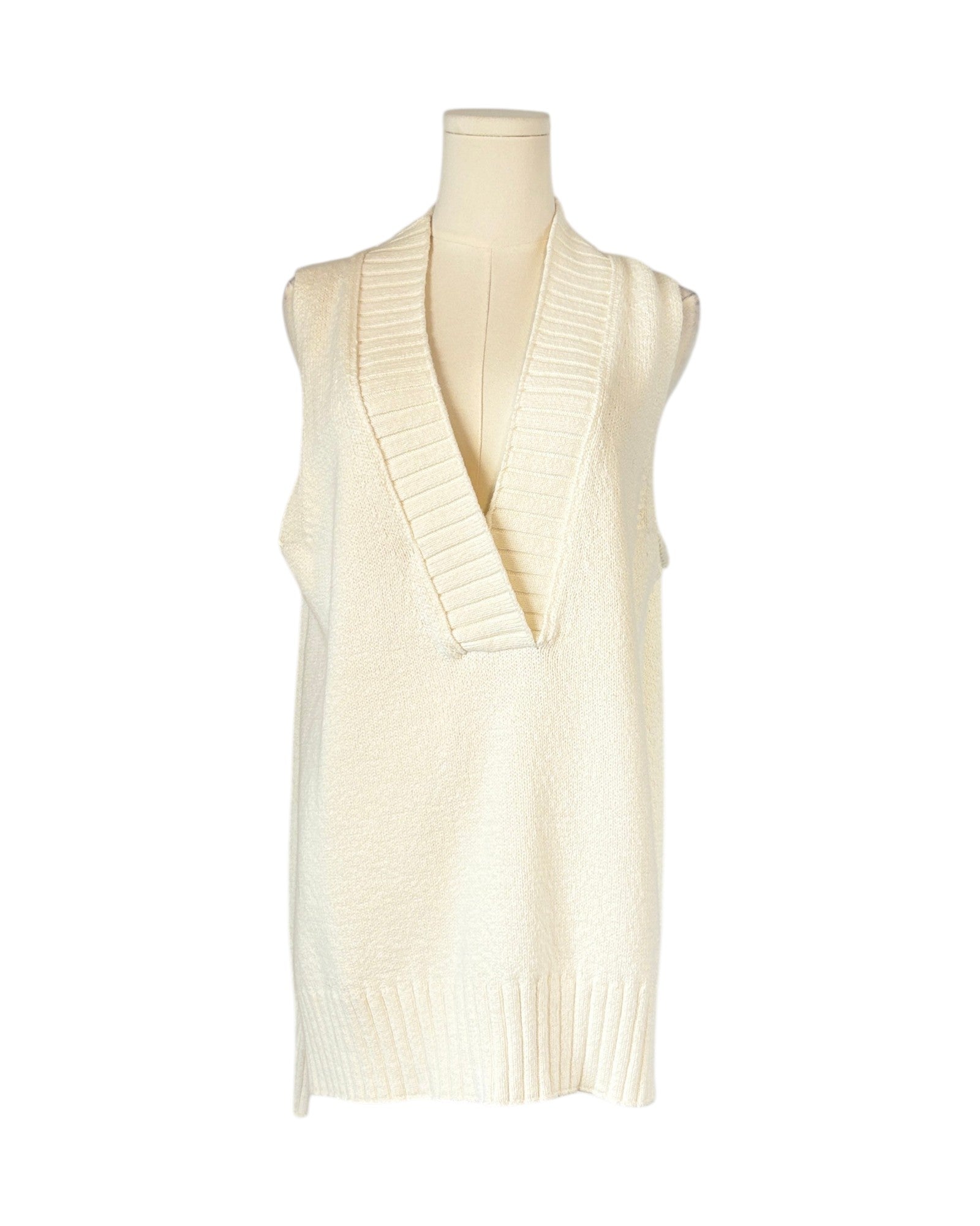 Brochu Walker cream colored knitted vest