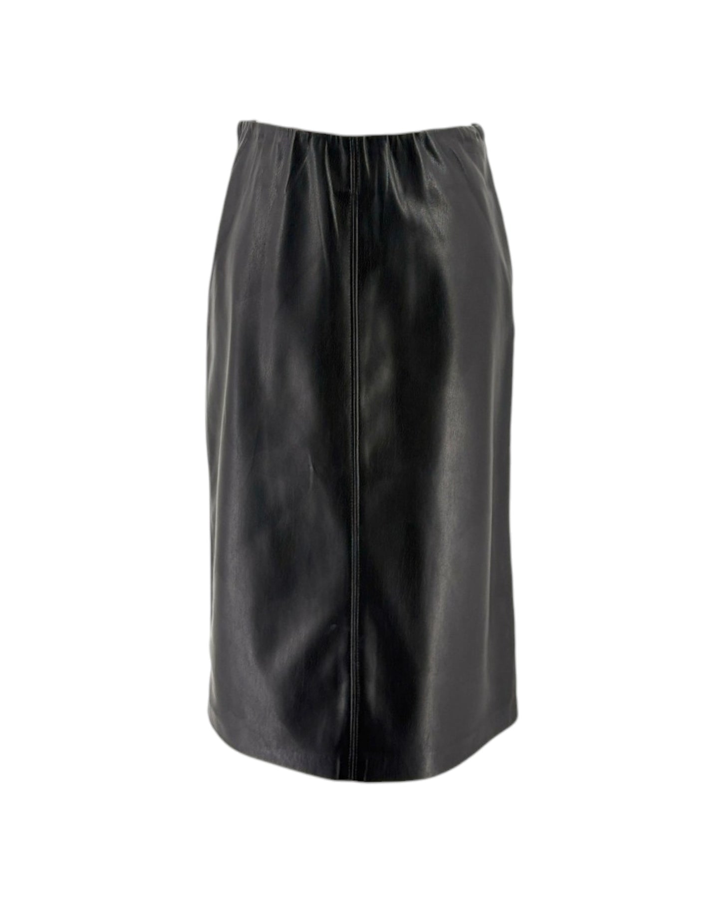 Black leather skirt on a white background