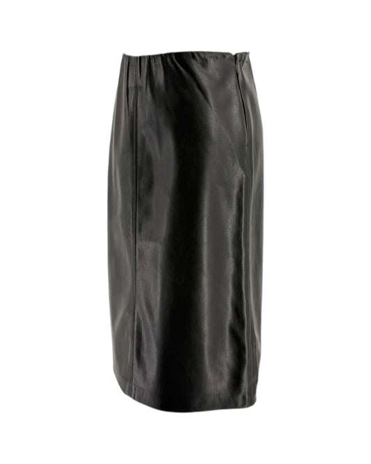 Black leather skirt on a white background