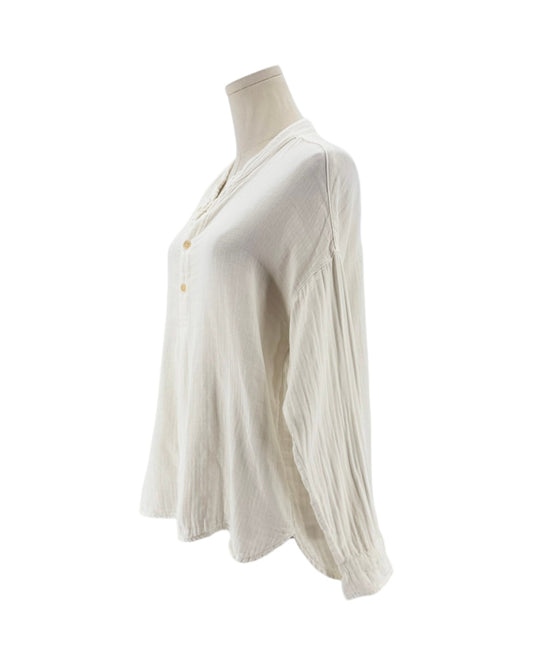 White blouse on a mannequin against a white background
