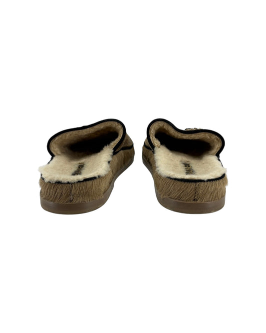 Chanel Bicolor CC Pony Hair Sherling Mules