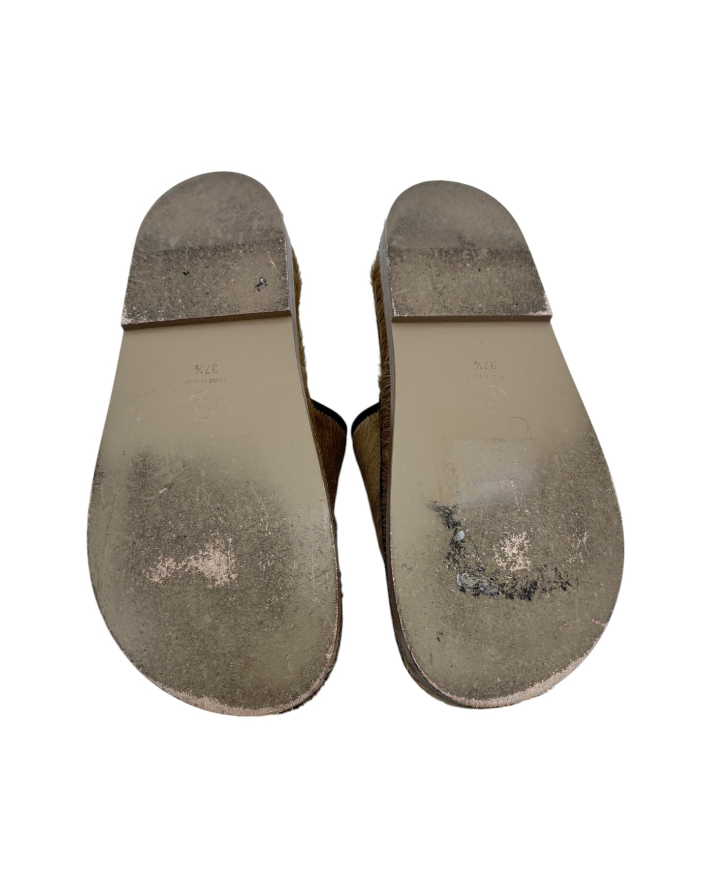 Chanel Bicolor CC Pony Hair Sherling Mules
