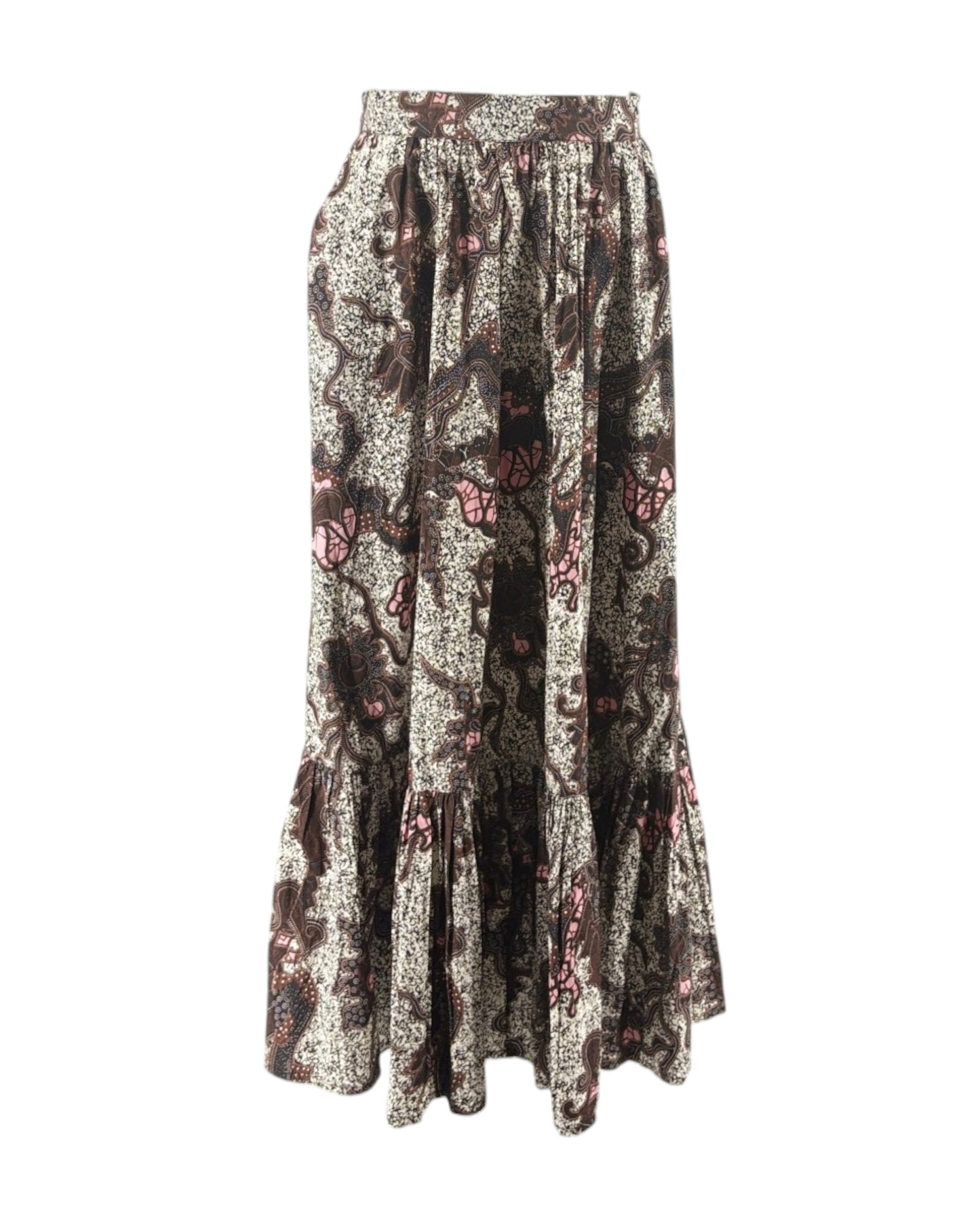 Floral patterned skirt on a white background
