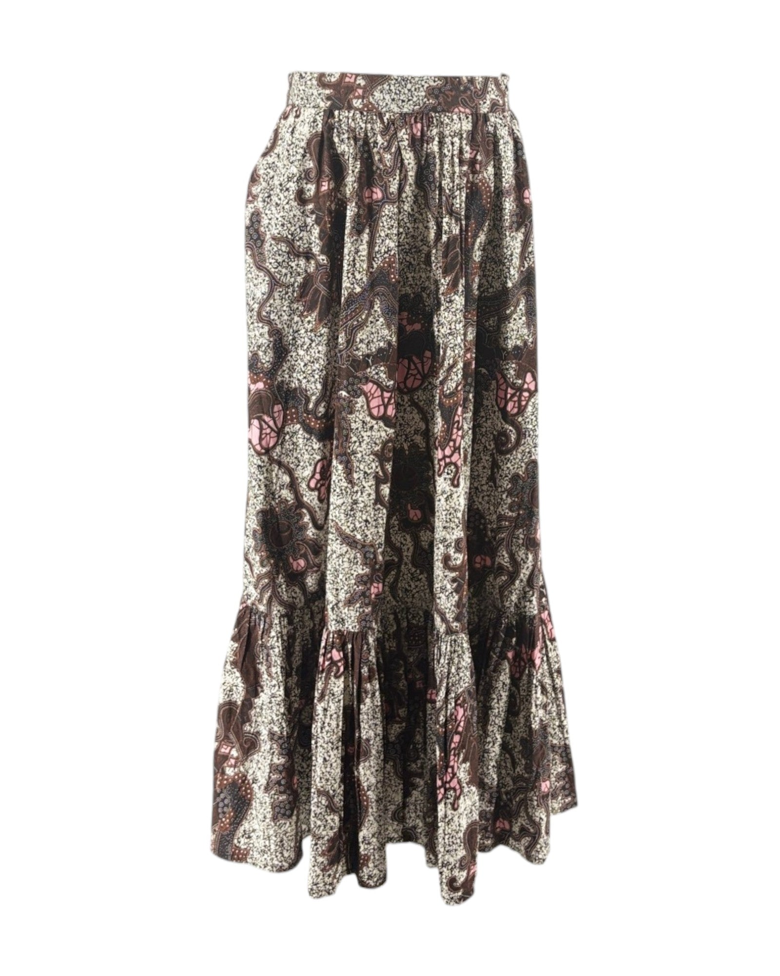 Floral patterned skirt on a white background