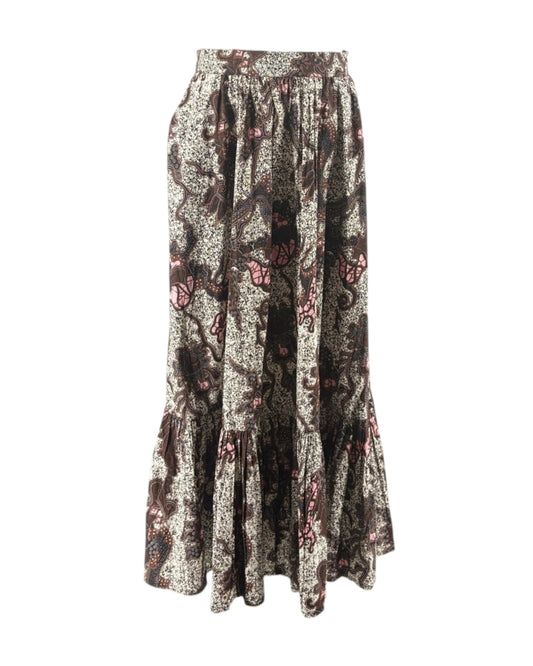 Floral patterned skirt on a white background