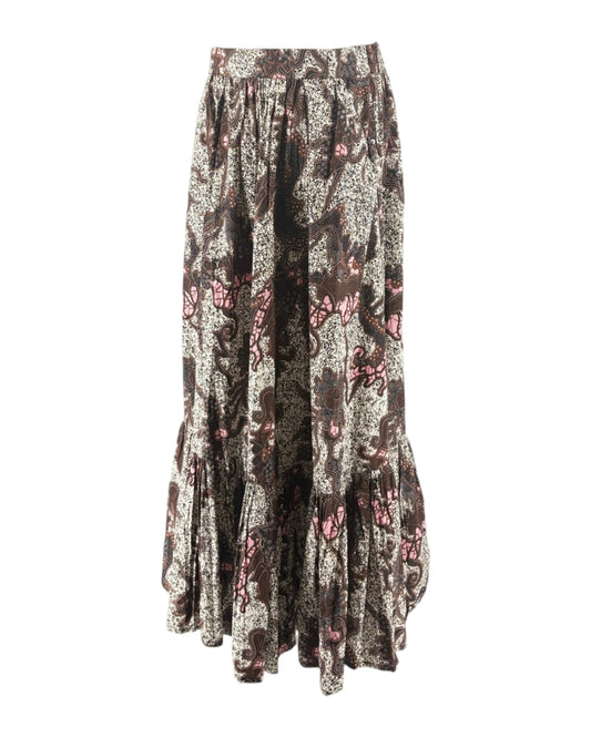 Floral patterned skirt on a white background