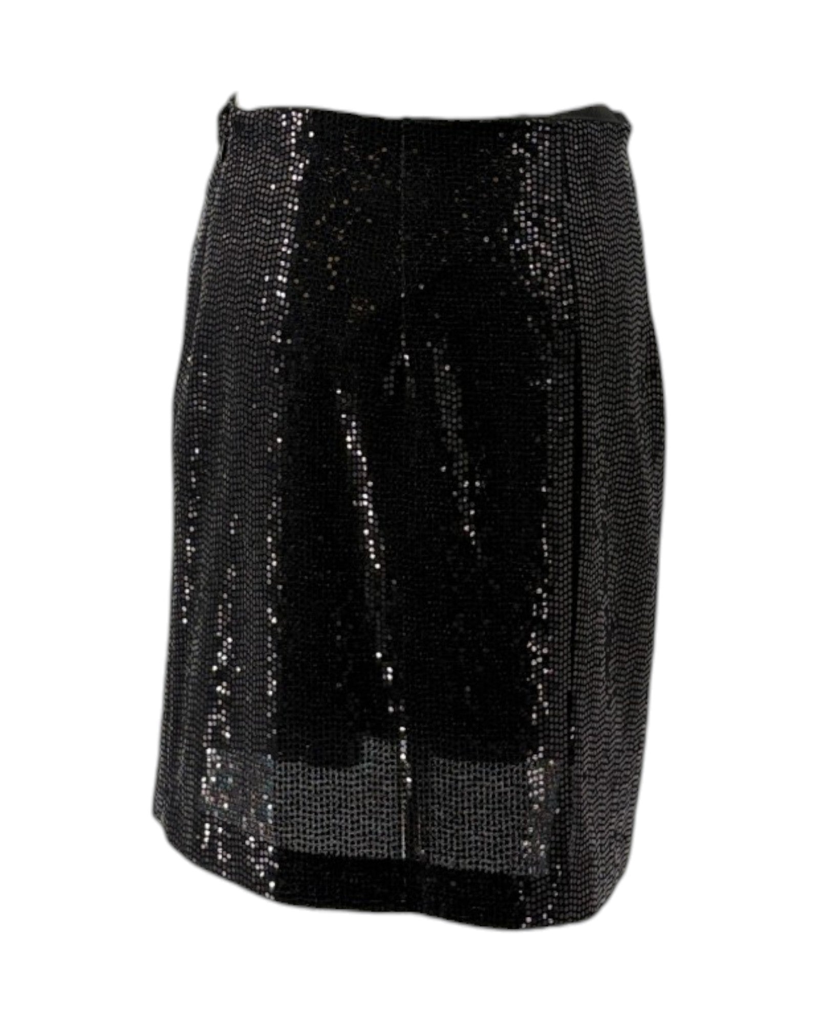 Black sequin skirt on a white background