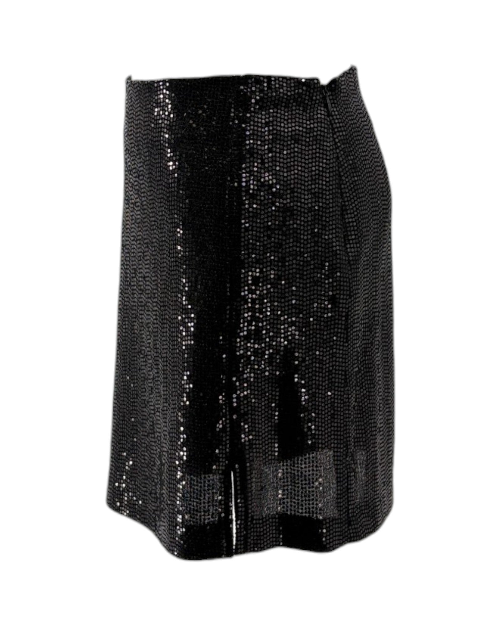 Black sequin skirt on a white background