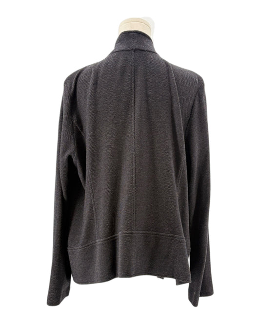Gray sweater on a mannequin against a white background