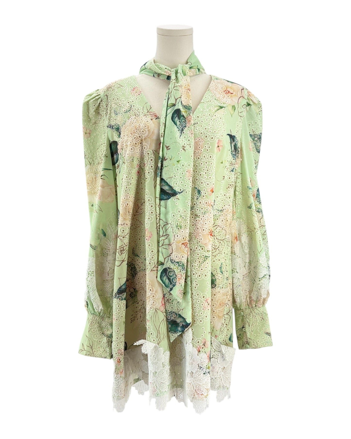 Elliatt light green floral mini dress 
