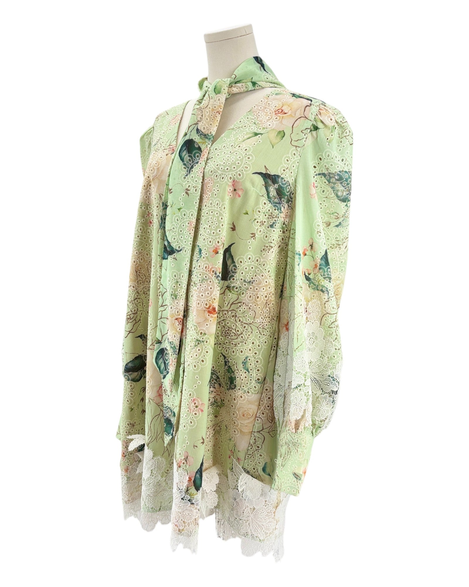 Elliatt light green floral mini dress 