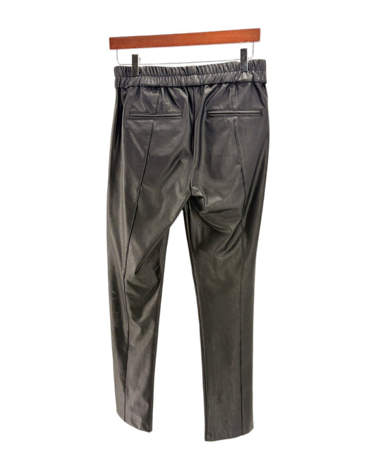 blackpants on a hanger against a white background