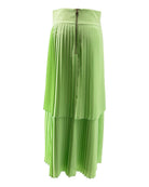 Green pleated skirt on a white background
