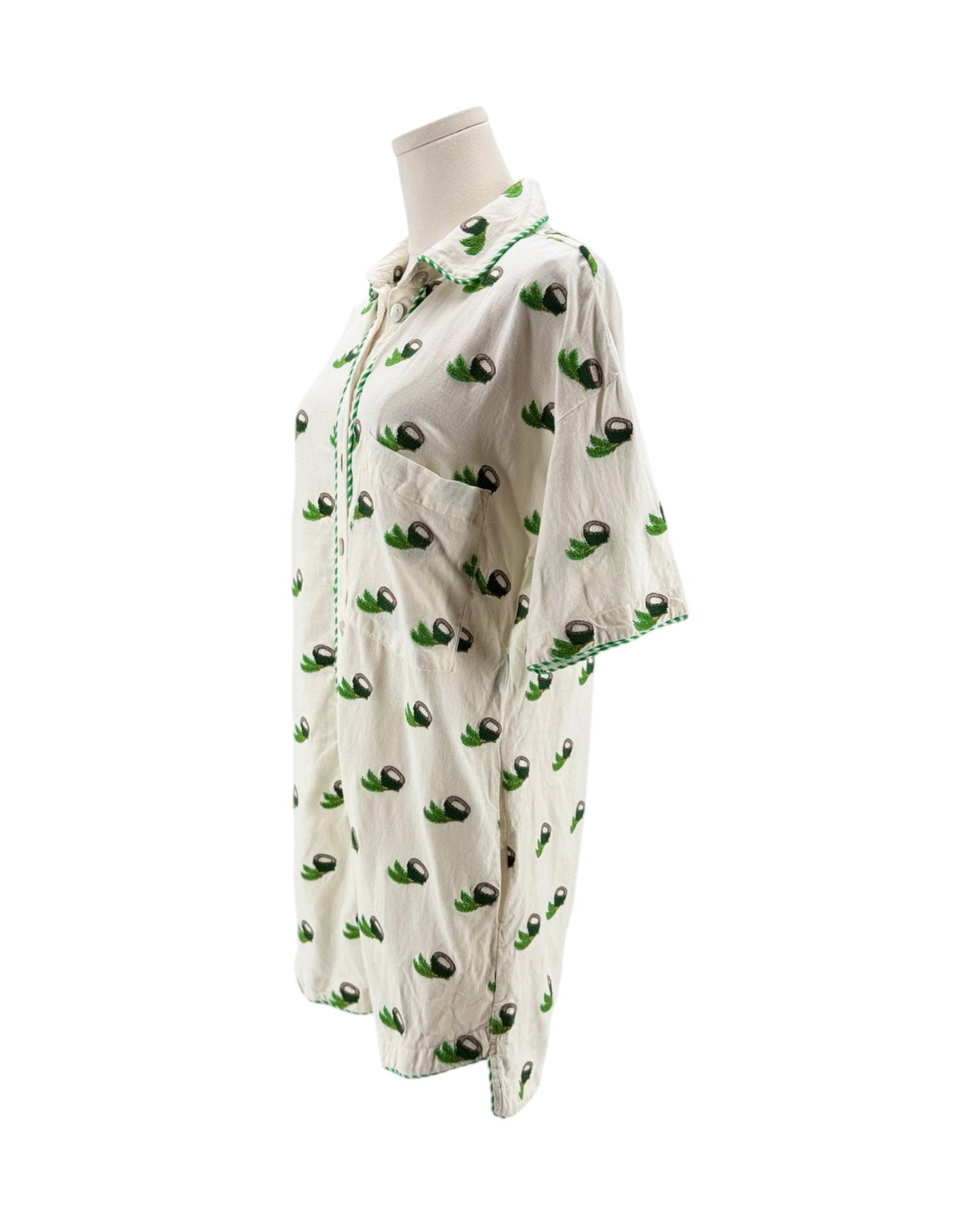 Farm Rio Cross Stitch Coconut Embroidered Romper