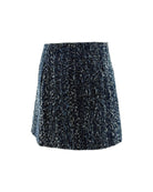 navy textured skirt on a white background