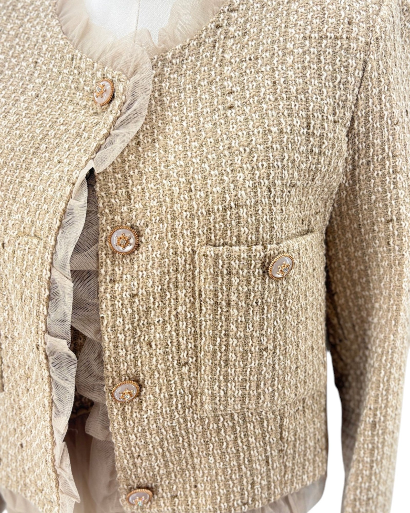 Glory Connection beige tweed Jacket