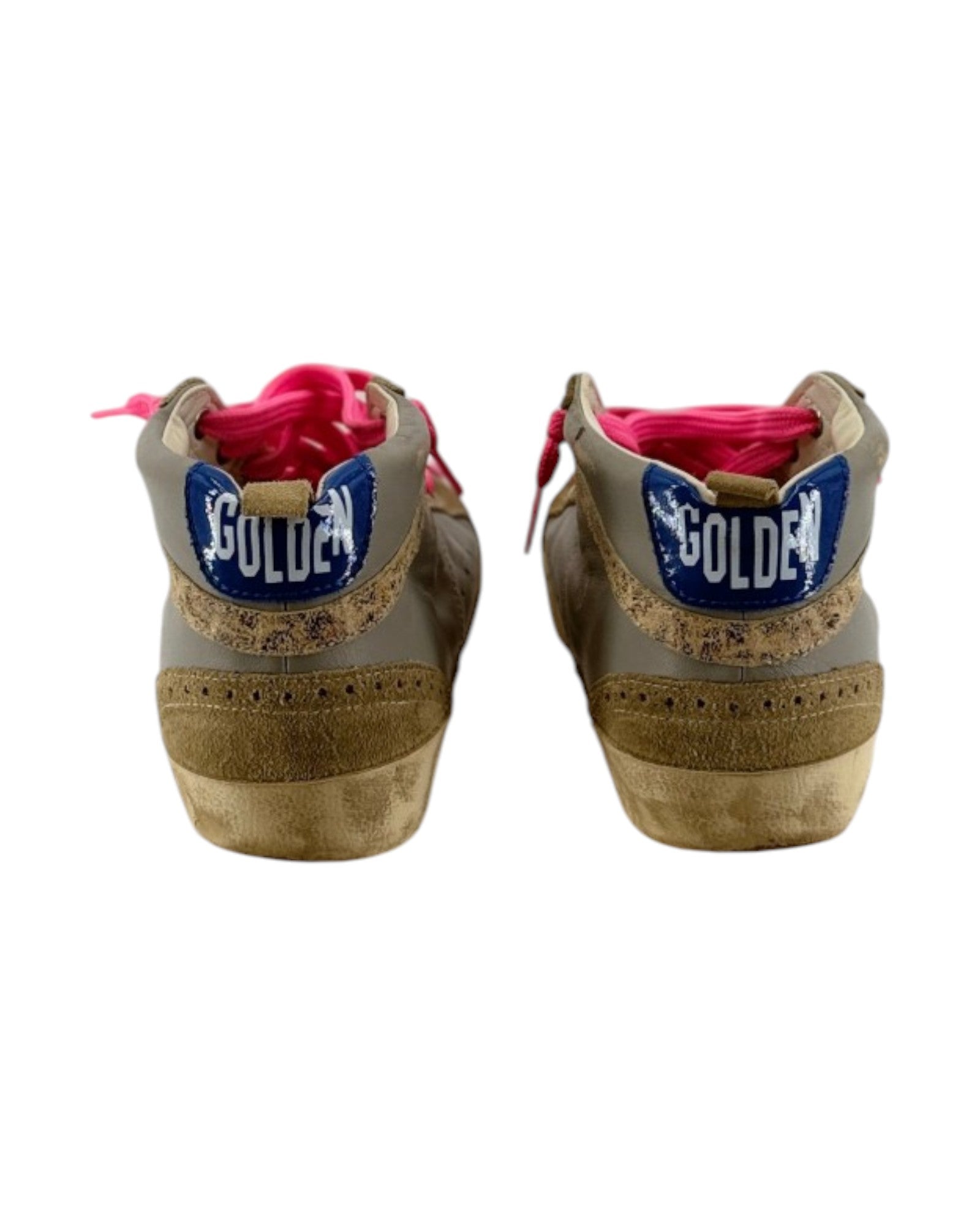 Pair of sneakers with 'Golden' branding on a white background