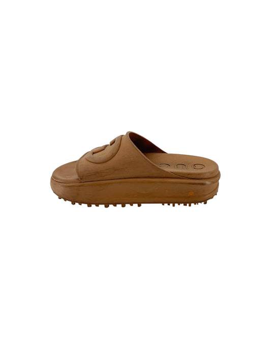 Miami Interlocking G Rubber Platform Sandals