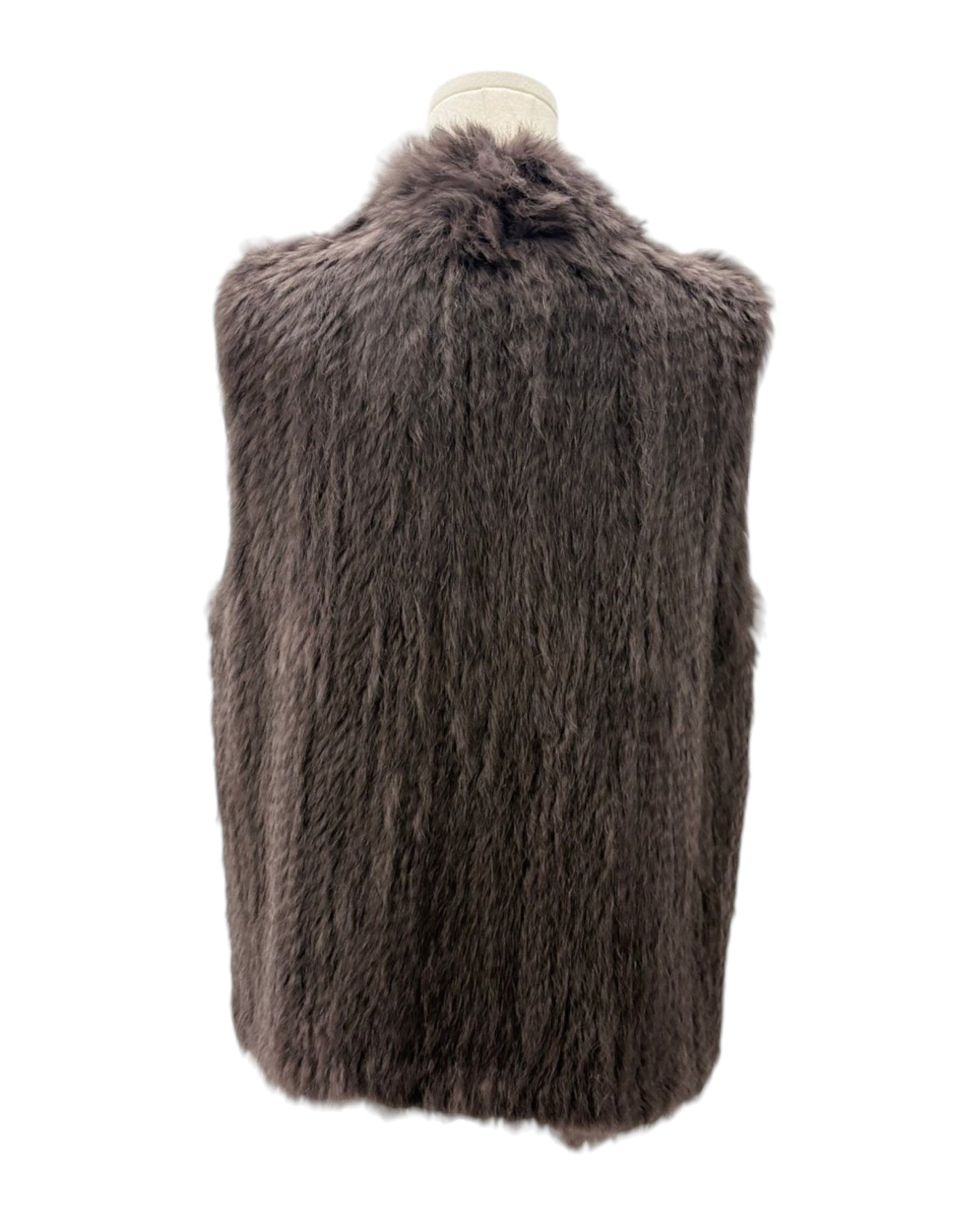 Brown fur vest on a white background