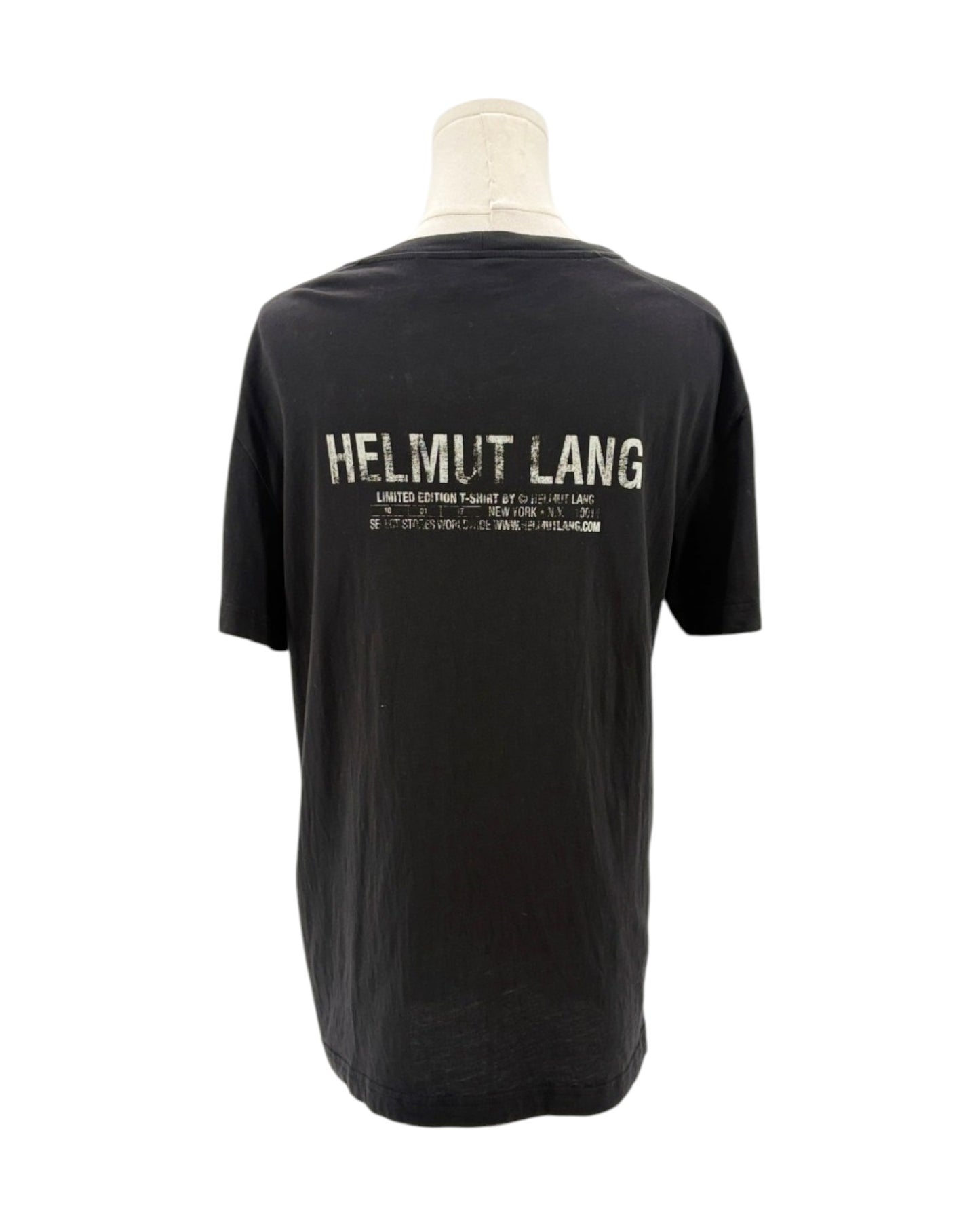 black t-shirt on white background