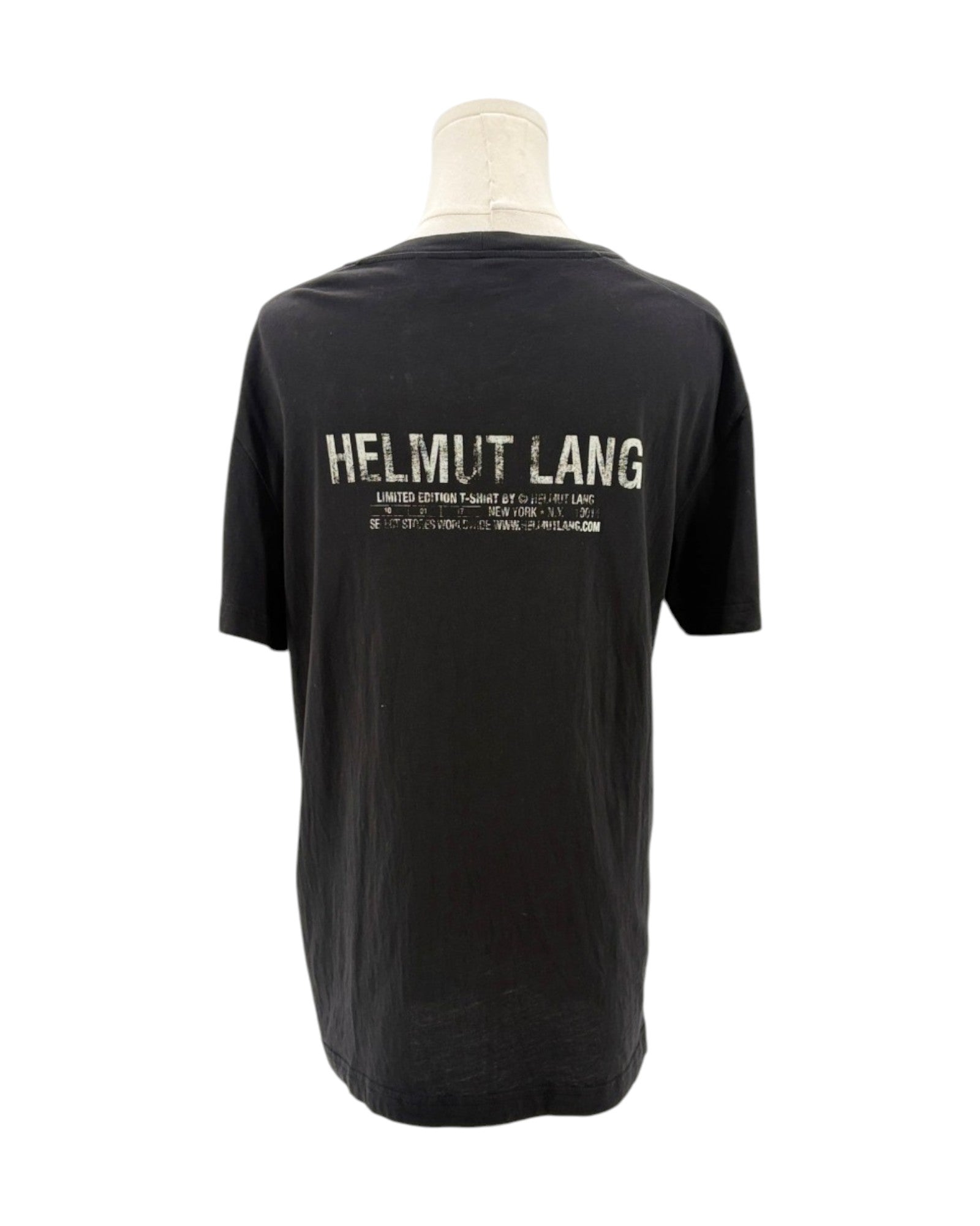 black t-shirt on white background