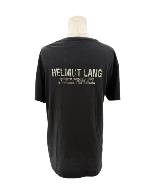 black t-shirt on white background