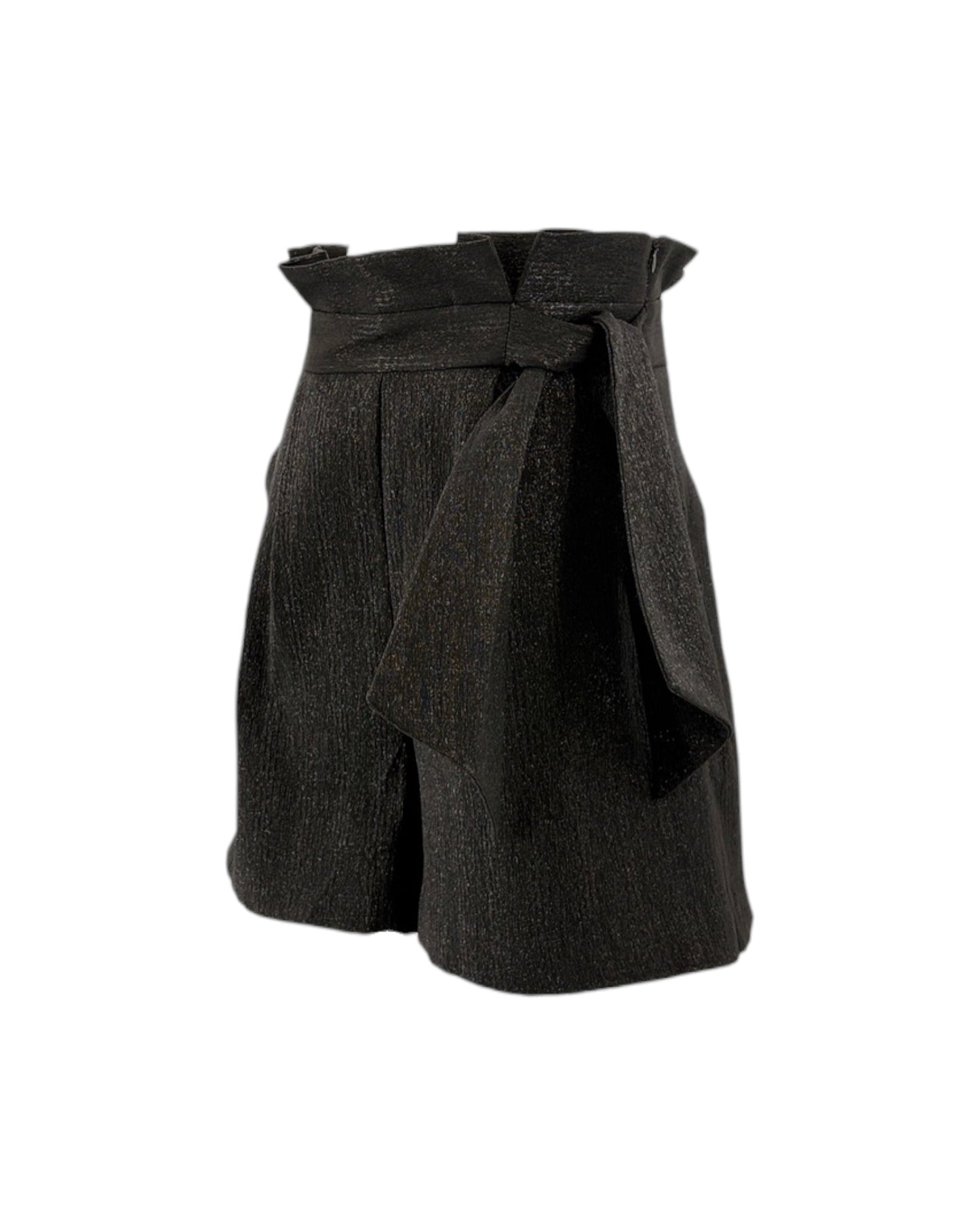 Hunter Bell Black/Silver Belted Shorts