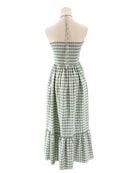 Hunter Bell green and white checkered dress 