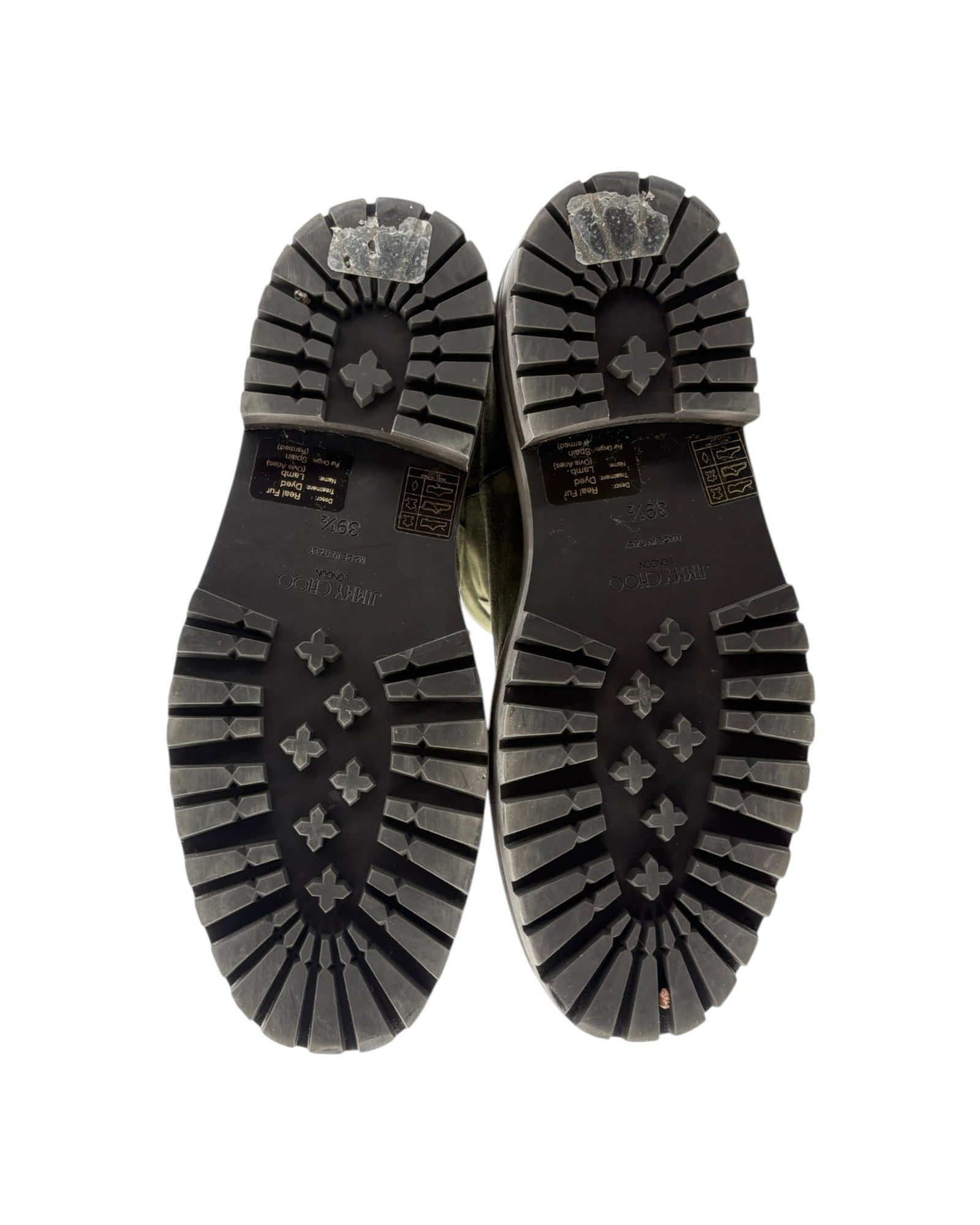 Black and gray sole of a shoe on a white background