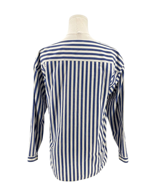 Celine Striped Cowl Neck Blouse