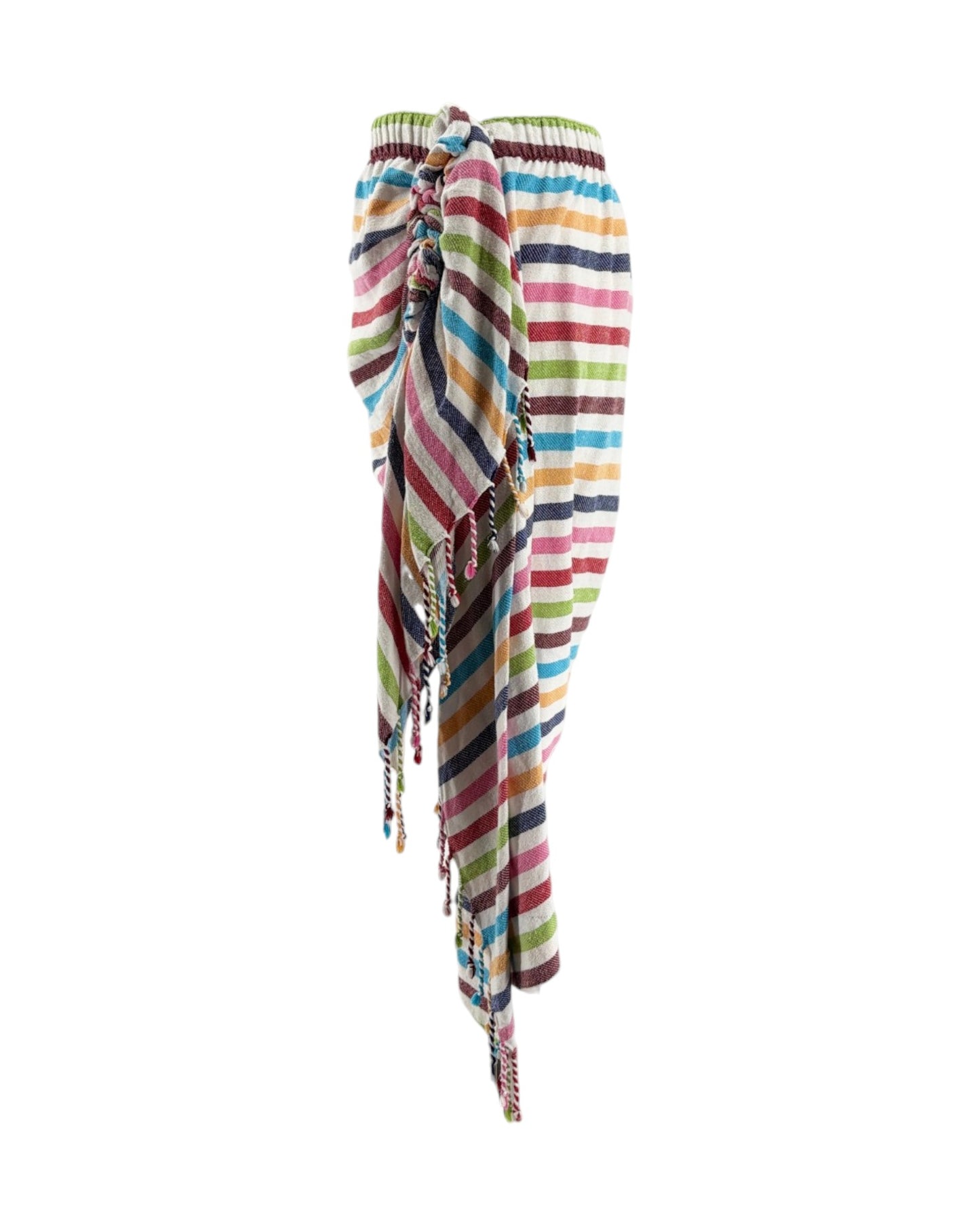 Just Be Queen Tulum Striped Midi Length Skirt