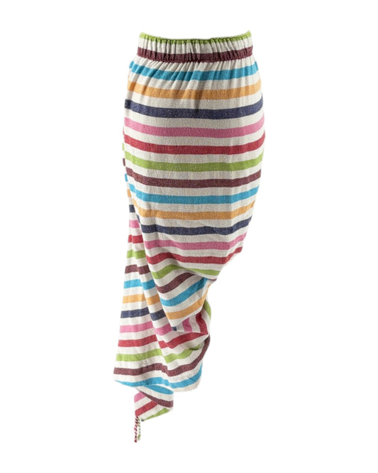 Just Be Queen Tulum Striped Midi Length Skirt