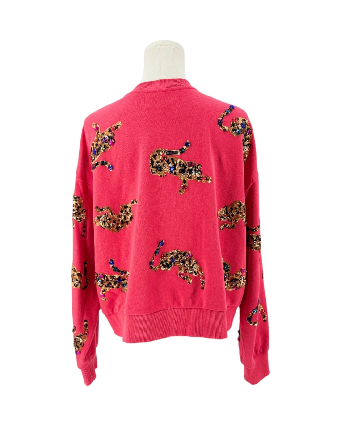 Queen of Sparkles Pink Leopard Sweatshirt